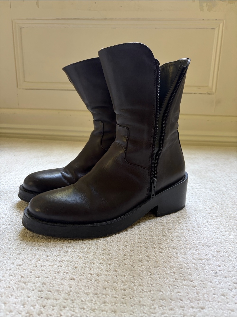 Ann Demeulemeester double zip ankle boots